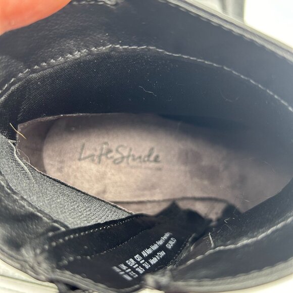 LifeStride Women's Black Ankle Boots 8M Side Zipper Pointed Toe - Picture 4 of 13